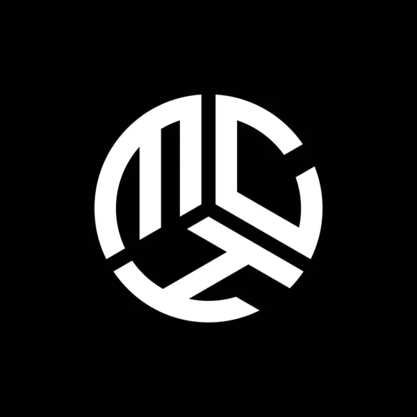 Logo Della Lettera Mch Sfondo Nero Mch Creativo Iniziali Lettera — Vettoriale Stock