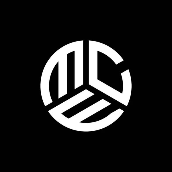 Projekt Logo Litery Mce Czarnym Tle Mce Twórcze Inicjały Koncepcja — Wektor stockowy