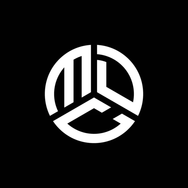 Форма Логотипу Mdc Чорному Тлі Творчі Ініціали Mdc Мають Поняття — стоковий вектор