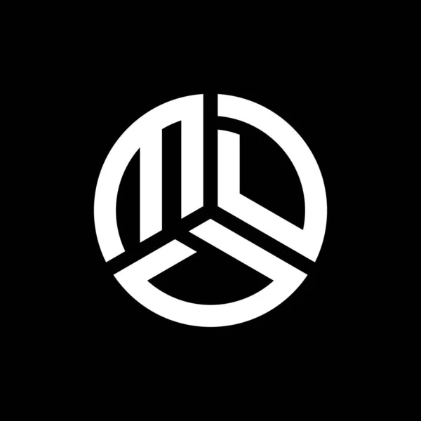 Siyah Arkaplanda Mdd Harfi Logo Tasarımı Mdd Yaratıcı Harflerin Baş — Stok Vektör