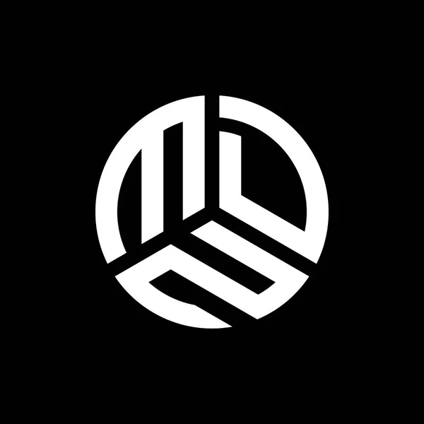 Дизайн Логотипу Літери Mdn Чорному Тлі Творчі Ініціали Mdn Концепція — стоковий вектор