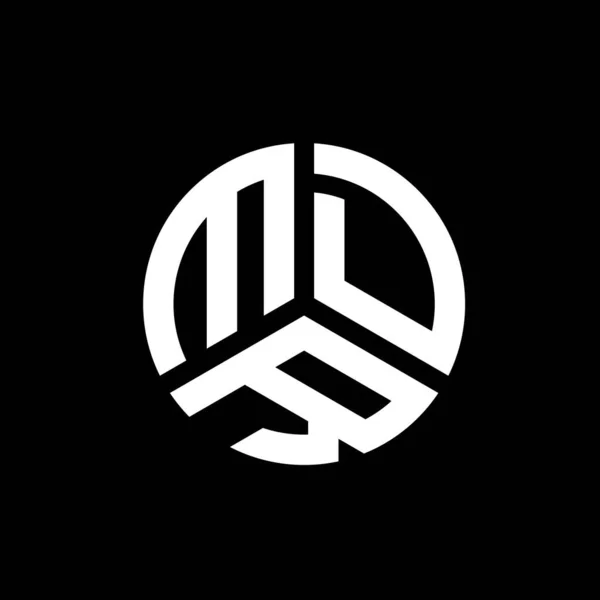 Diseño Del Logotipo Letra Mdr Sobre Fondo Negro Mdr Iniciales — Archivo Imágenes Vectoriales