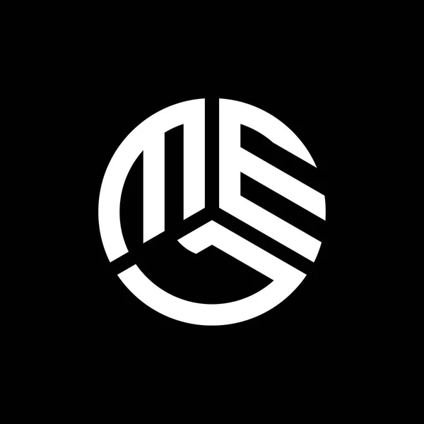 Mel Brev Logotyp Design Svart Bakgrund Mel Kreativa Initialer Brev — Stock vektor