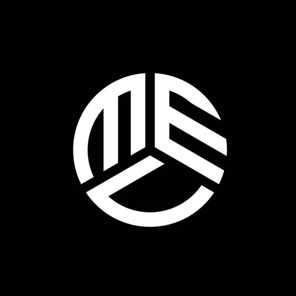 Siyah Arka Planda Meu Harfi Logo Tasarımı Meu Yaratıcı Harflerin — Stok Vektör