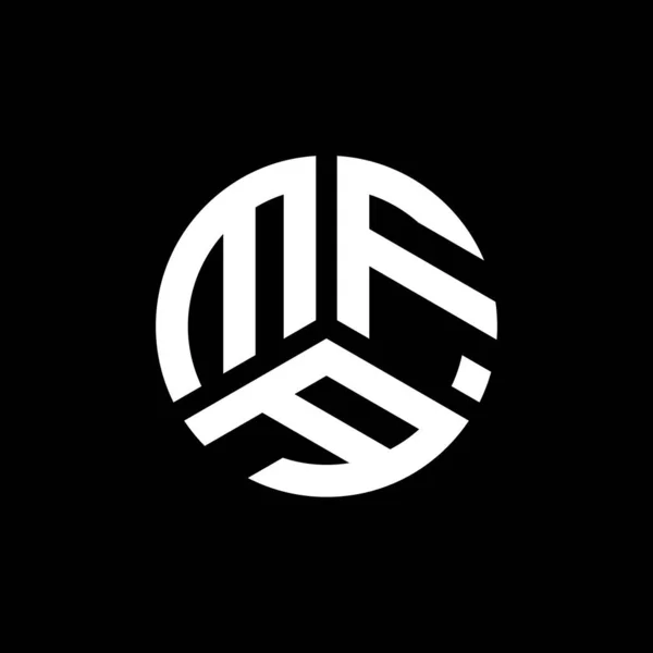ブラックを基調としたMfaレターロゴデザイン Mfaクリエイティブイニシャルレターロゴコンセプト Mfaレターデザイン — ストックベクタ