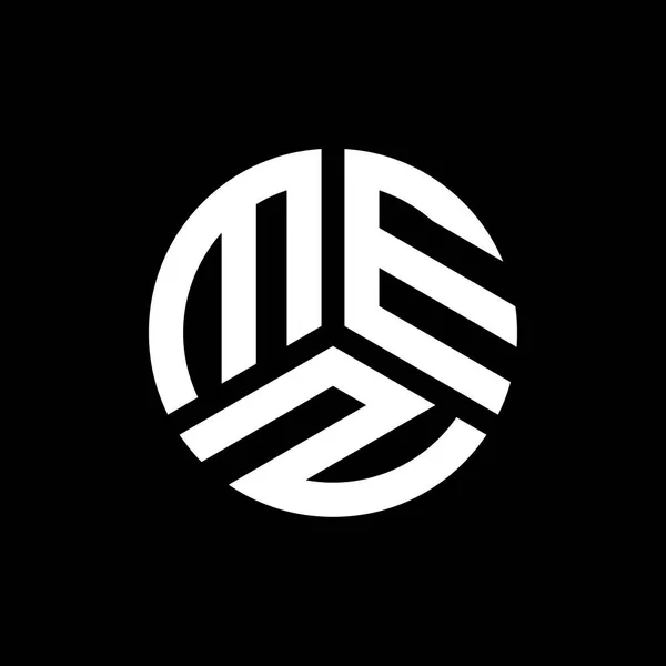 Mez Lettera Logo Design Sfondo Nero Mez Creativo Iniziali Lettera — Vettoriale Stock