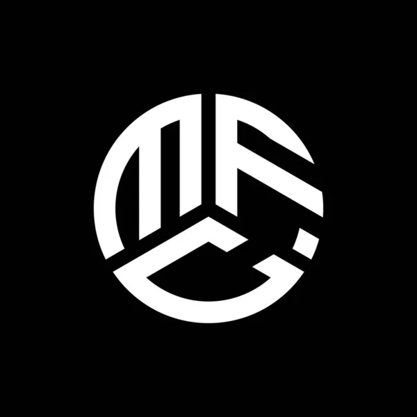 Logo Lettera Mfc Sfondo Nero Mfc Creativo Iniziali Lettera Logo — Vettoriale Stock