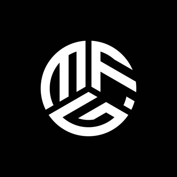 Siyah Arka Planda Mfg Harf Logosu Tasarımı Mfg Yaratıcı Harflerin — Stok Vektör
