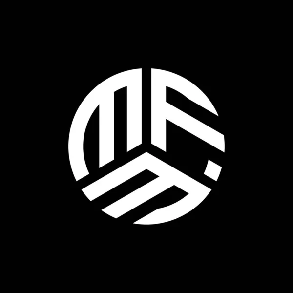 Diseño Del Logotipo Letra Mfm Sobre Fondo Negro Mfm Iniciales — Archivo Imágenes Vectoriales