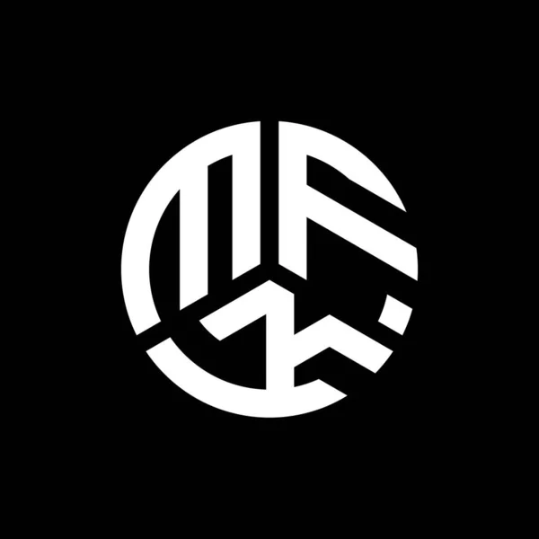 Projekt Logo Litery Mfk Czarnym Tle Inicjały Twórcze Mfk Koncepcja — Wektor stockowy
