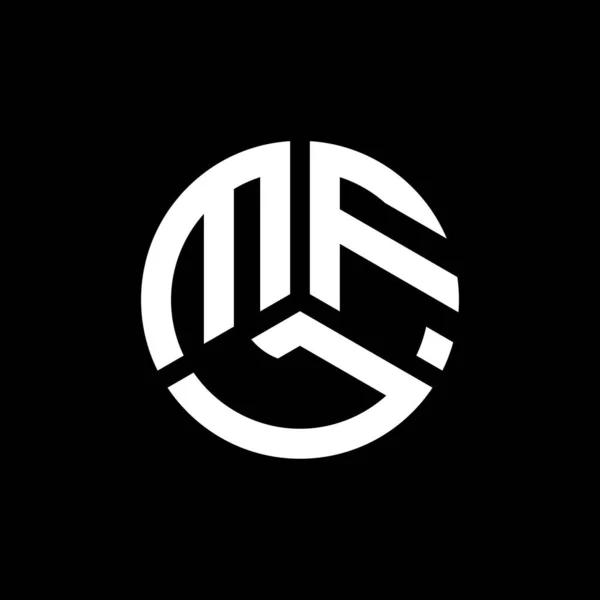 Diseño Del Logotipo Letra Mfl Sobre Fondo Negro Mfl Iniciales — Archivo Imágenes Vectoriales