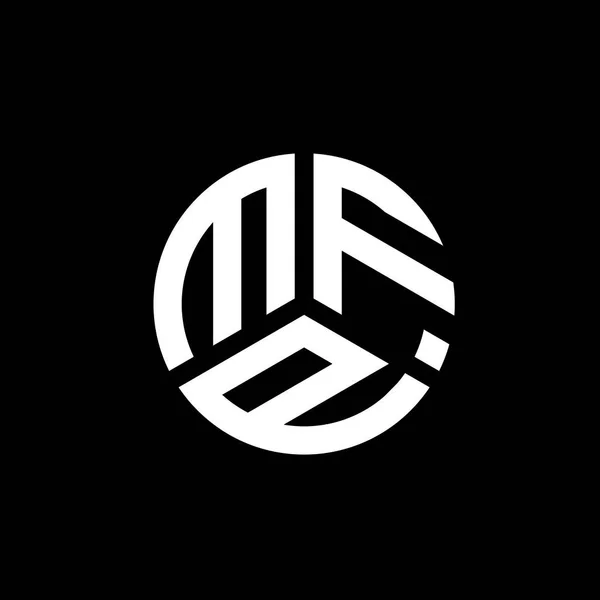 Diseño Del Logotipo Carta Mfp Sobre Fondo Negro Mfp Iniciales — Vector de stock