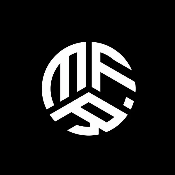 Mfr Letter Logo Design Auf Schwarzem Hintergrund Mfr Kreative Initialen — Stockvektor