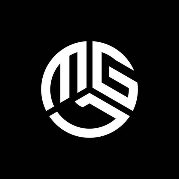 Mgl Lettre Logo Design Sur Fond Noir Mgl Initiales Créatives — Image vectorielle