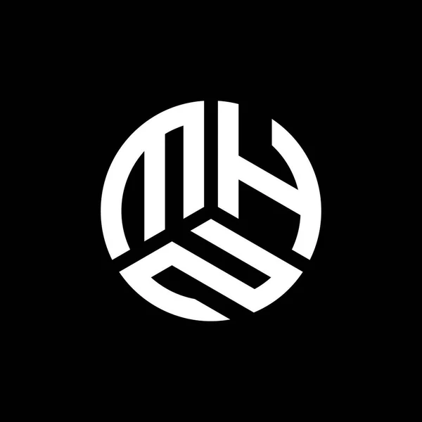 Projekt Logo Litery Mhn Czarnym Tle Mhn Twórcze Inicjały Koncepcja — Wektor stockowy