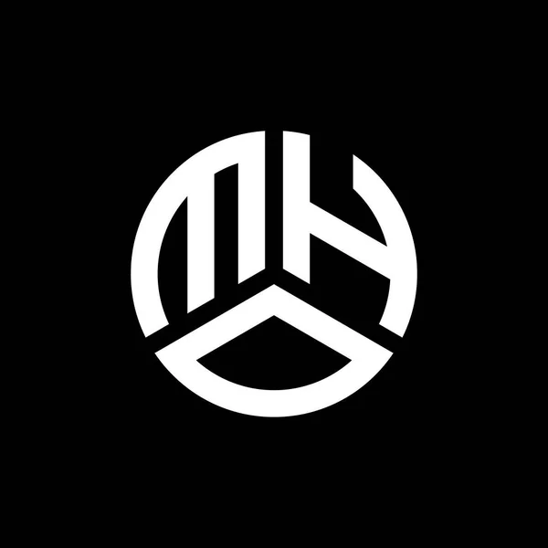 Mho Buchstabe Logo Design Auf Schwarzem Hintergrund Mho Kreative Initialen — Stockvektor