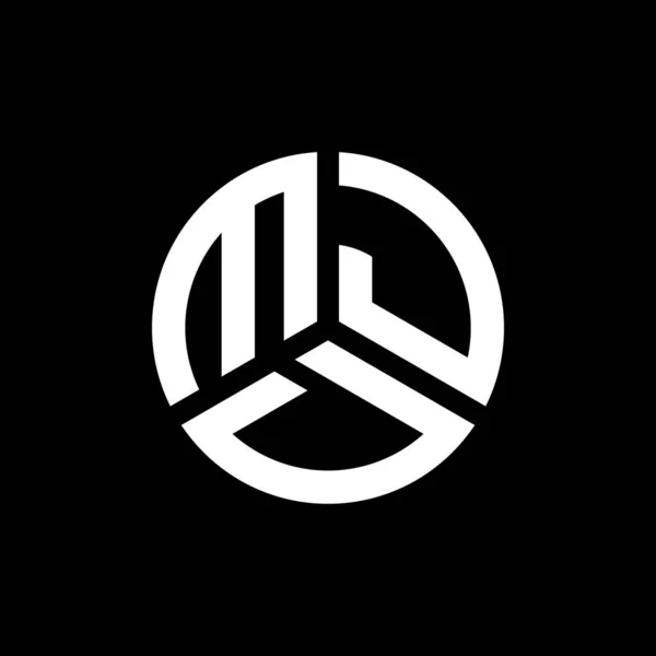 Diseño Del Logotipo Letra Mjd Sobre Fondo Negro Mjd Iniciales — Vector de stock