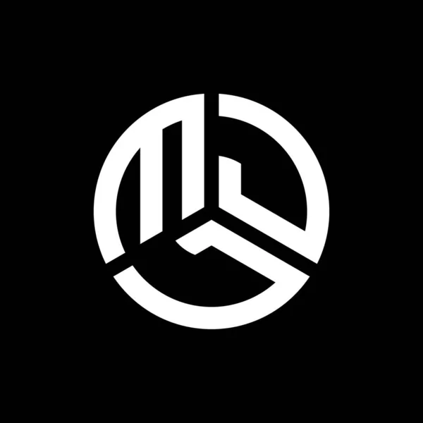 Mjl Lettre Logo Design Sur Fond Noir Mjl Initiales Créatives — Image vectorielle