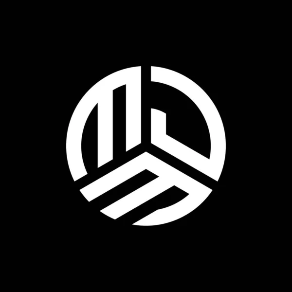 Logo Lettera Mjm Sfondo Nero Mjm Creativo Iniziali Lettera Logo — Vettoriale Stock