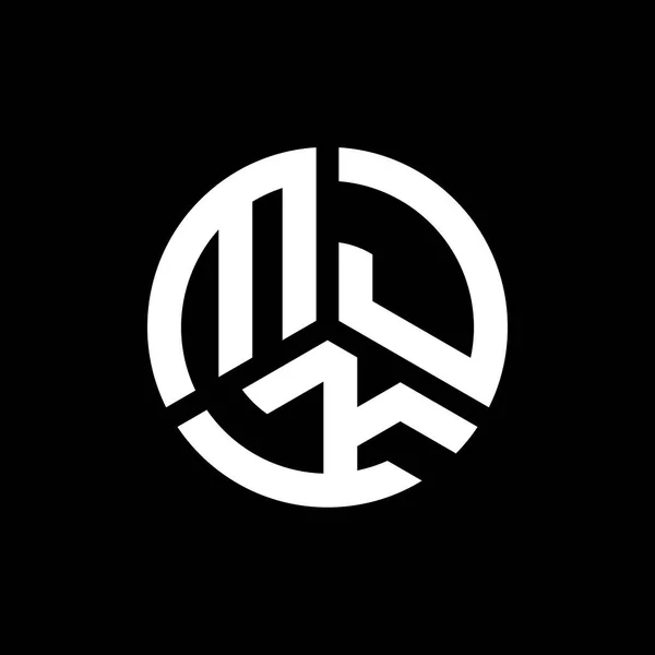 Projekt Logo Litery Mjk Czarnym Tle Mjk Twórcze Inicjały Koncepcja — Wektor stockowy
