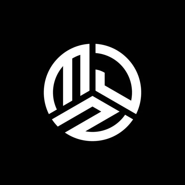 Diseño Del Logotipo Letra Mjz Sobre Fondo Negro Mjz Iniciales — Archivo Imágenes Vectoriales