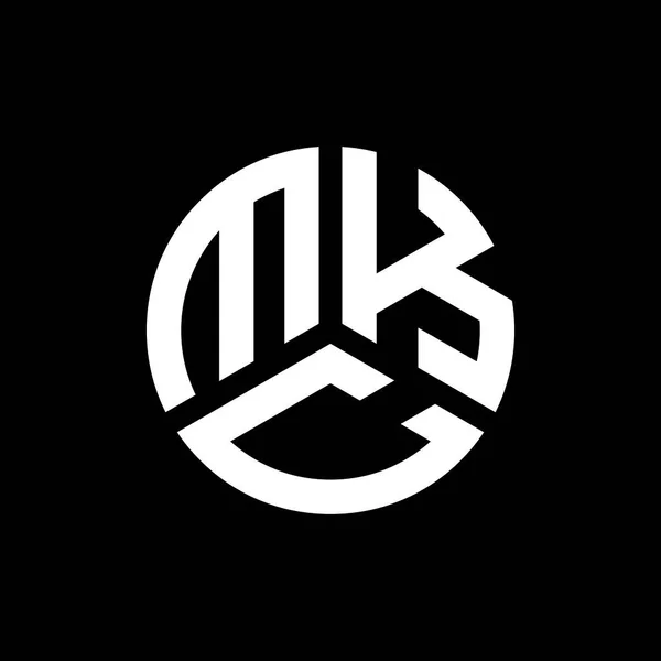 Mkc Brev Logotyp Design Svart Bakgrund Mkc Kreativa Initialer Brev — Stock vektor