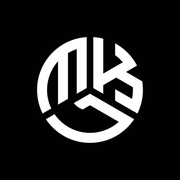 Diseño Del Logotipo Letra Mkl Sobre Fondo Negro Mkl Iniciales — Vector de stock