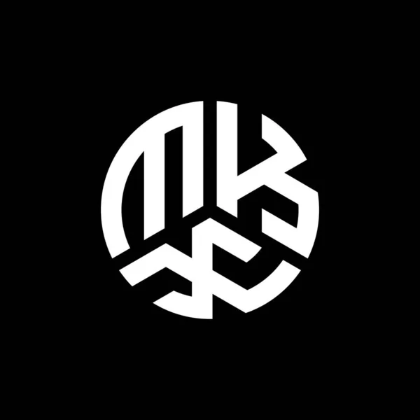 Diseño Del Logotipo Letra Mkx Sobre Fondo Negro Mkx Iniciales — Archivo Imágenes Vectoriales