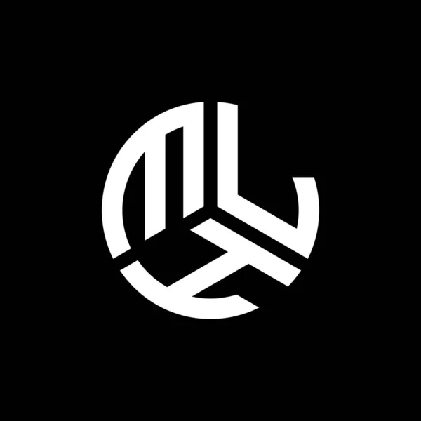 ブラックを基調としたMlhレターロゴデザイン Mlhクリエイティブイニシャルレターロゴコンセプト Mlh手紙デザイン — ストックベクタ
