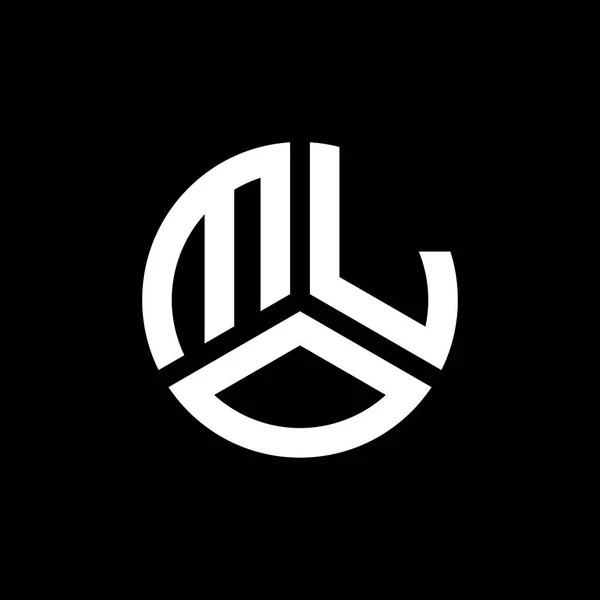 Diseño Del Logotipo Letra Mlo Sobre Fondo Negro Mlo Iniciales — Vector de stock