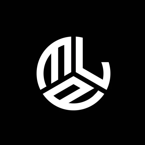 Літерний Дизайн Логотипу Mlp Чорному Тлі Творчі Ініціали Mlp Поняття — стоковий вектор