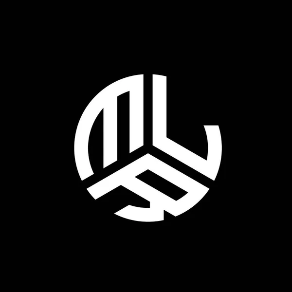 Diseño Del Logotipo Letra Mlr Sobre Fondo Negro Mlr Iniciales — Vector de stock