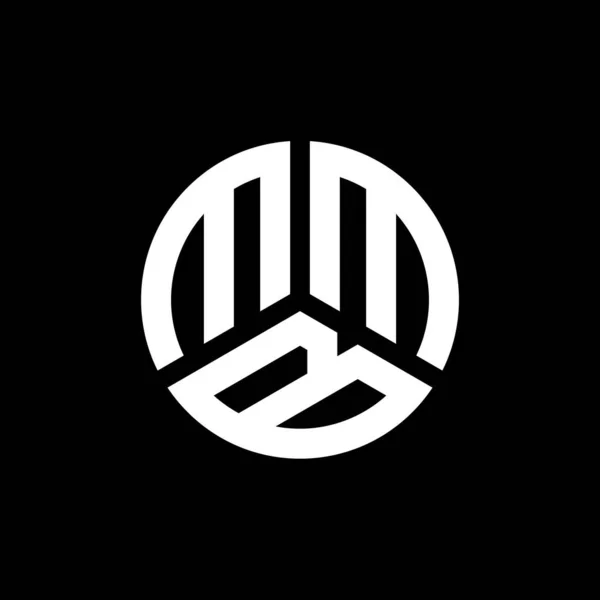 Дизайн Логотипа Черном Фоне Инициалы Мбаппе Буквенно Обозначают Концепцию Логотипа — стоковый вектор