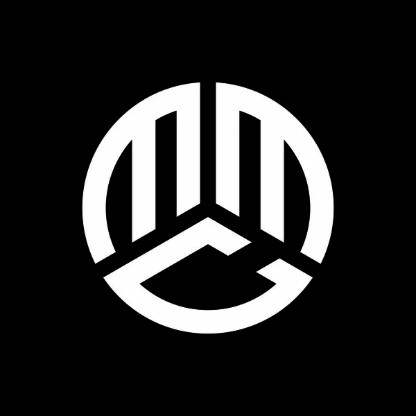 Projekt Logo Litery Mmc Czarnym Tle Koncepcja Logo Kreatywnych Inicjałów — Wektor stockowy