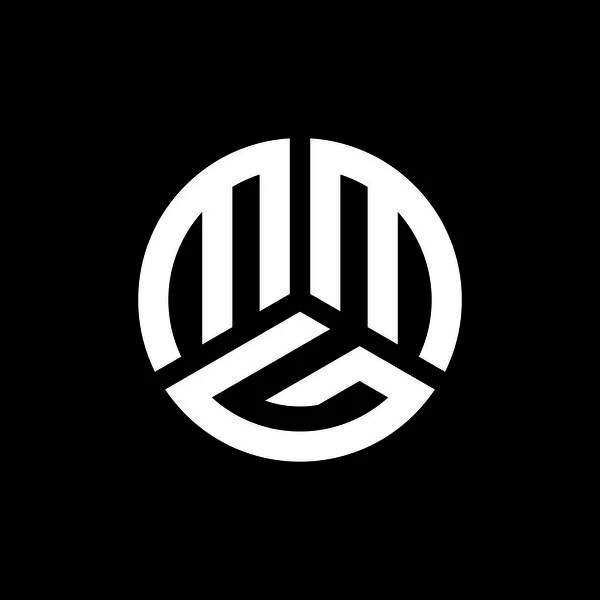 Mmg Letter Logo Design Black Background Mmg Creative Initials Letter — Stock Vector