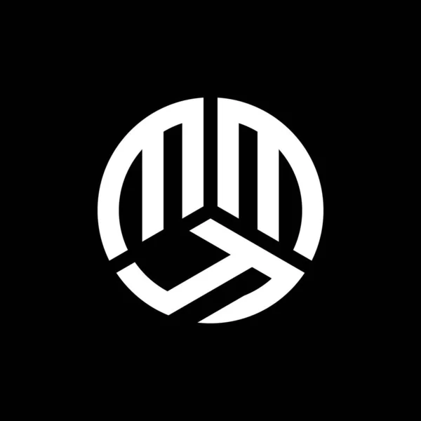 Diseño Del Logotipo Letra Mmy Sobre Fondo Negro Mmy Iniciales — Vector de stock