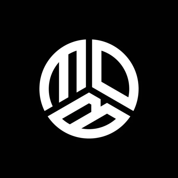 Mob Logo Ontwerp Zwarte Achtergrond Mob Creatieve Initialen Letter Logo — Stockvector