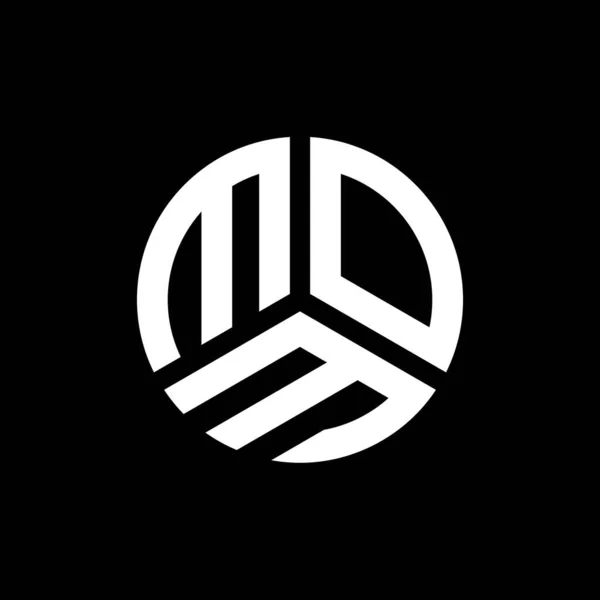 Дизайн Логотипу Літери Mom Чорному Тлі Творчі Ініціали Mom Концепція — стоковий вектор