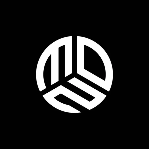Diseño Del Logotipo Letra Mon Sobre Fondo Negro Mon Iniciales — Archivo Imágenes Vectoriales