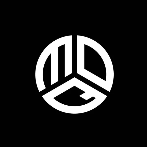 Moq Logo Ontwerp Zwarte Achtergrond Moq Creatieve Initialen Letter Logo — Stockvector