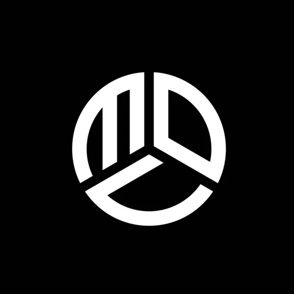 Diseño Del Logotipo Letra Mov Sobre Fondo Negro Mov Iniciales — Archivo Imágenes Vectoriales