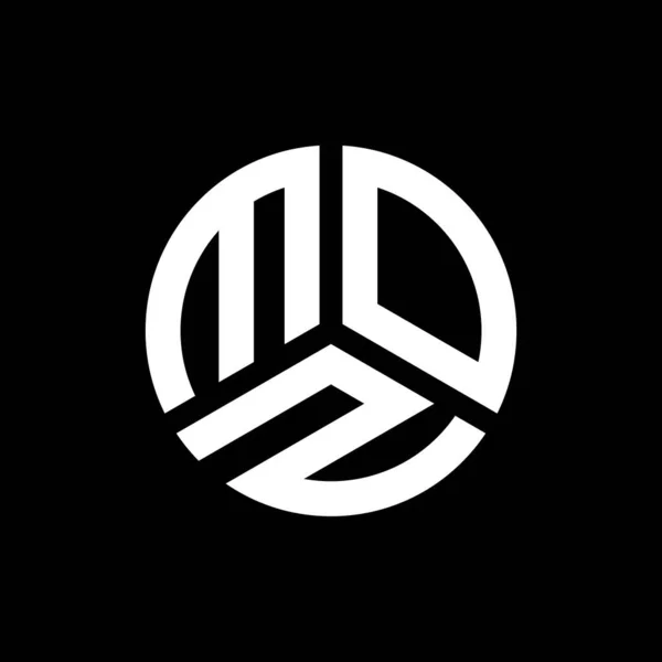 Moz Logo Ontwerp Zwarte Achtergrond Moz Creatieve Initialen Letter Logo — Stockvector