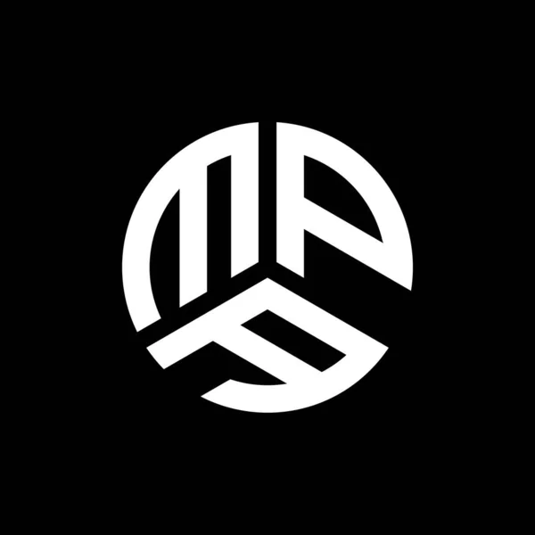 Конструкція Логотипу Mpa Чорному Тлі Творчі Ініціали Mpa Мають Поняття — стоковий вектор