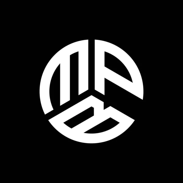 Diseño Del Logotipo Letra Mpb Sobre Fondo Negro Mpb Iniciales — Archivo Imágenes Vectoriales