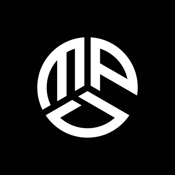 Projekt Logo Litery Mpd Czarnym Tle Kreatywne Inicjały Mpd Litera — Wektor stockowy