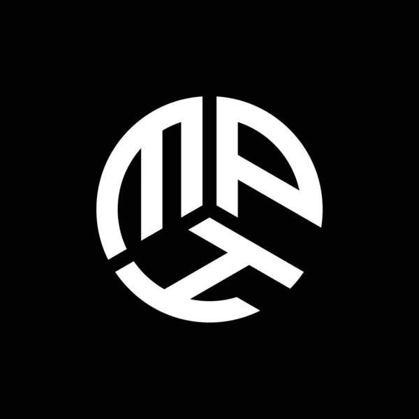 Diseño Del Logotipo Letra Mph Sobre Fondo Negro Mph Iniciales — Archivo Imágenes Vectoriales
