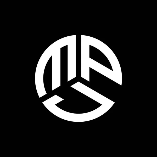 Projekt Logo Litery Mpj Czarnym Tle Kreatywne Inicjały Mpj Koncepcja — Wektor stockowy