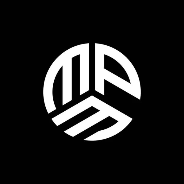 Mpm Letter Logo Design Auf Schwarzem Hintergrund Mpm Kreative Initialen — Stockvektor