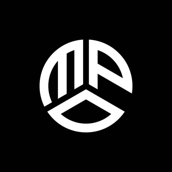 Mpo Lettre Logo Design Sur Fond Noir Mpo Initiales Créatives — Image vectorielle