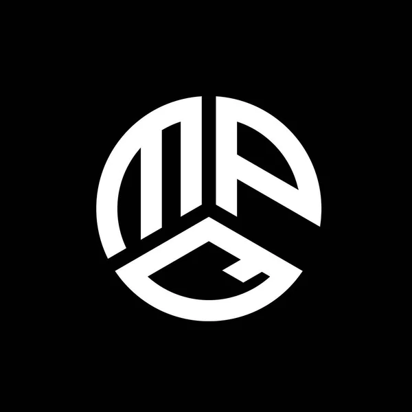 Mpq Lettre Logo Design Sur Fond Noir Mpq Initiales Créatives — Image vectorielle